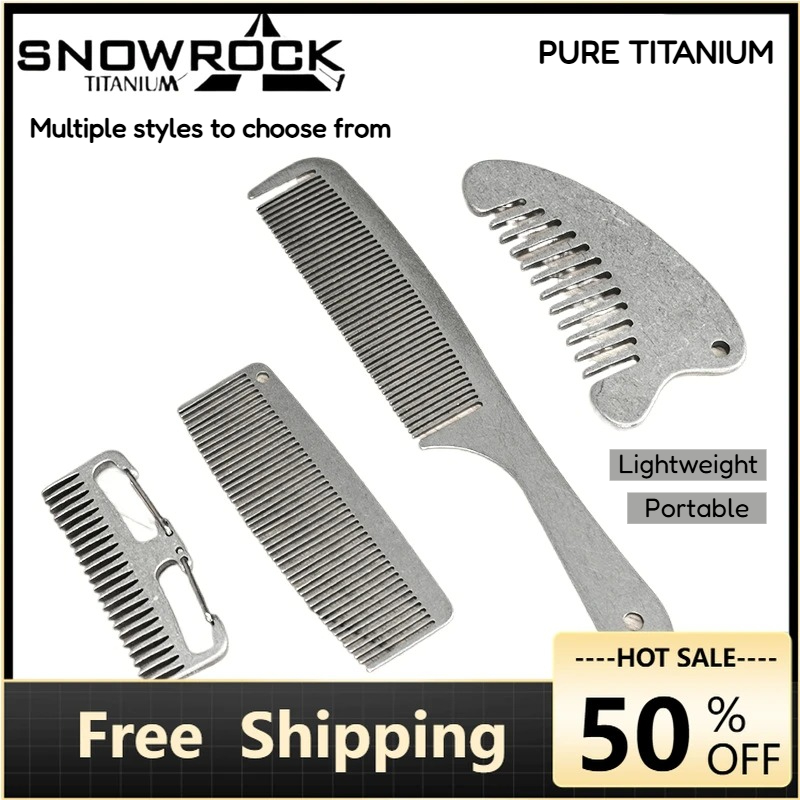 Comb Pocket Titanium - หวีซันโรค สโตน-วอช ไทเทเนียม สำหรับผมและเครา รูปทรงพระจันทร์เสี้ยว ใช้ได้ทั้งชายและหญิง