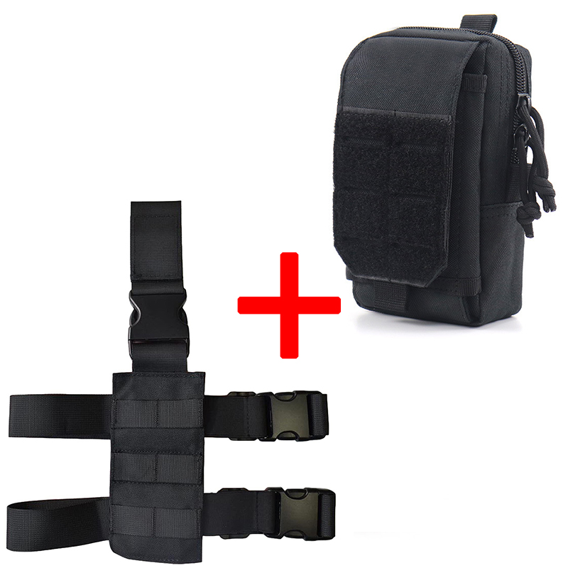 Edc Carry Belt - ยุทธวิธีวางขาแพลตฟอร์มต้นขา MOLLE Rig พร้อมเข็มขัดปรับและสายรัดต้นขา Molle โมดูล