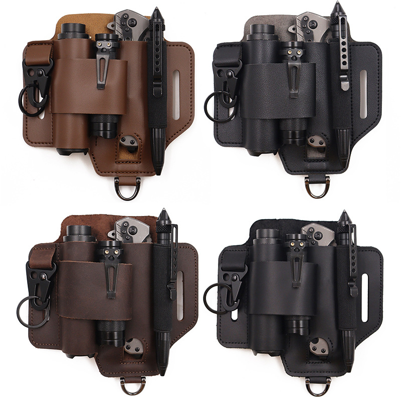 Edc Everyday Carry - ซองใส่เครื่องมือยุทธวิธี EDC สำหรับเอาตัวรอดในป่า กระเป๋าคาดเอวสำหรับเก็บของใช้กลางแจ้ง ซองใส่ไฟฉาย ซองใส่มีด