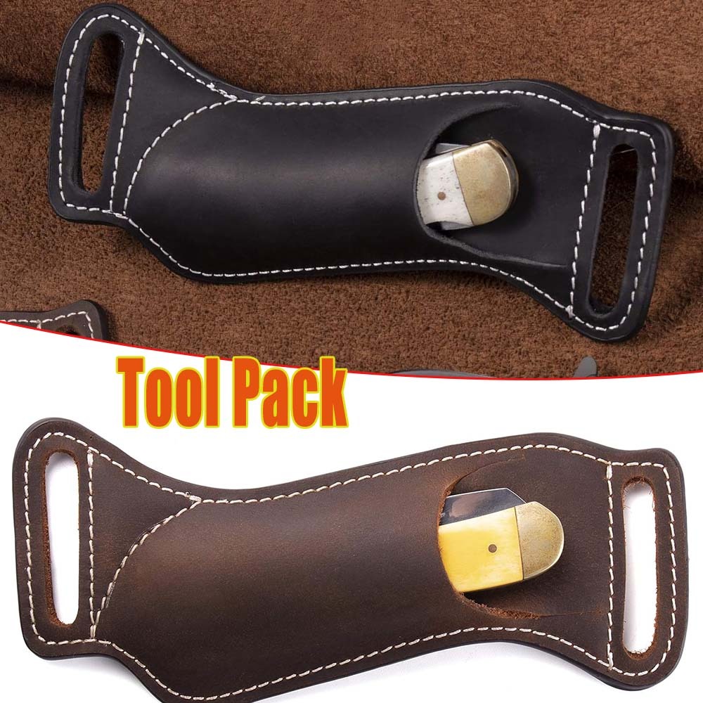 Leather Edc. Carry Pouch - ซองใส่มีดพับ EDC แบบยุทธวิธี ขนาด 5 นิ้ว