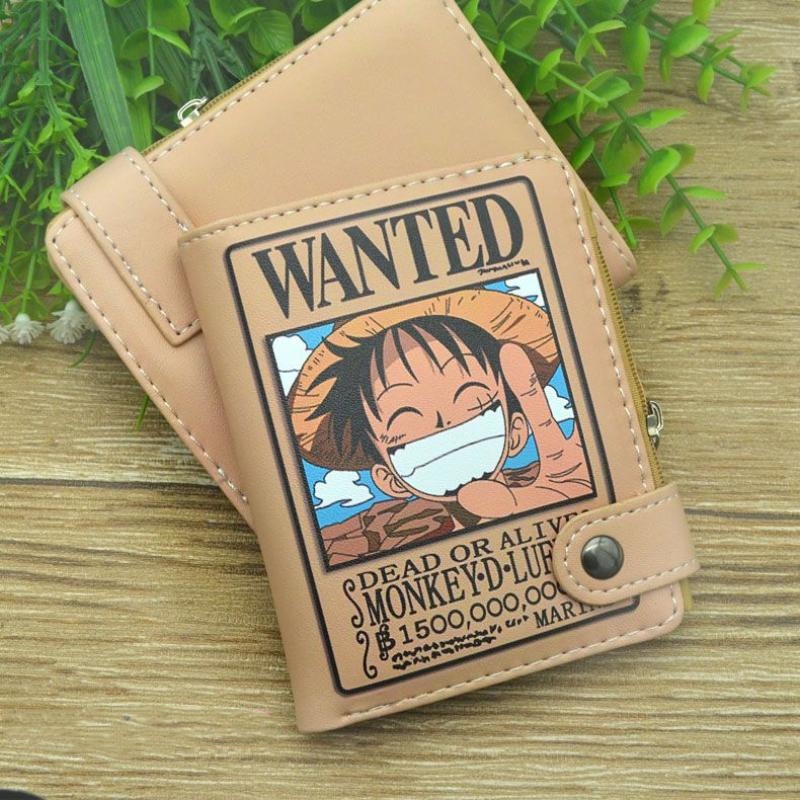 Money Clip Magnetic - อะนิเมะ One Piece Luffy Pu หนังผู้ชายกระเป๋าสตางค์