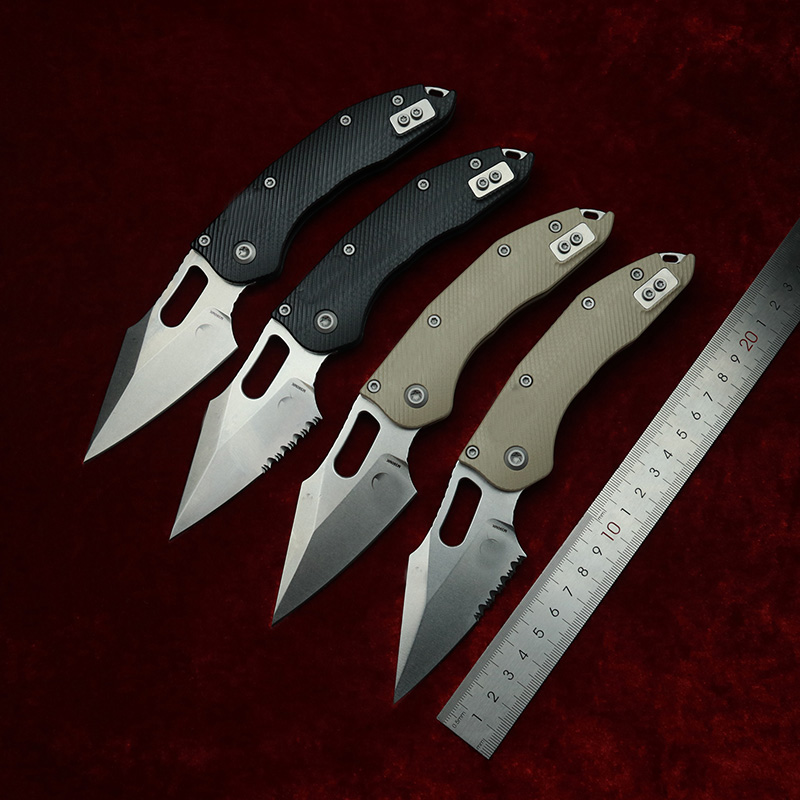 Edc Carry Pocket Knife - LEMIFSHE คู่มือ Stitch Textured G10 Handle