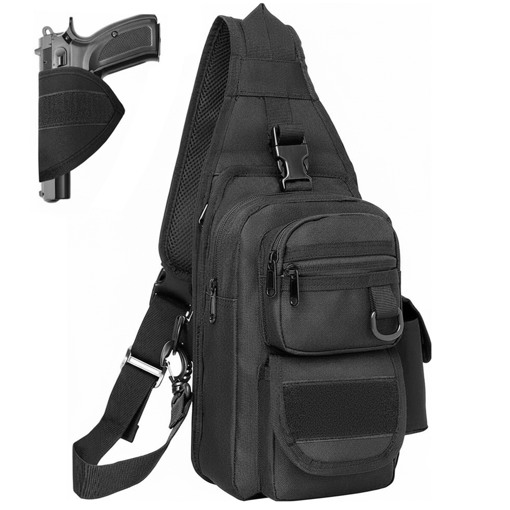 Edc Concealed Carry Backpack - กระเป๋าใส่ปืนพกแบบซ่อน กระเป๋าเก็บปืนพกแบบยุทธวิธี กระเป๋าคาดลำตัว กระเป๋าสะพายไหล่ กระเป๋าใส่ปืนพก EDC