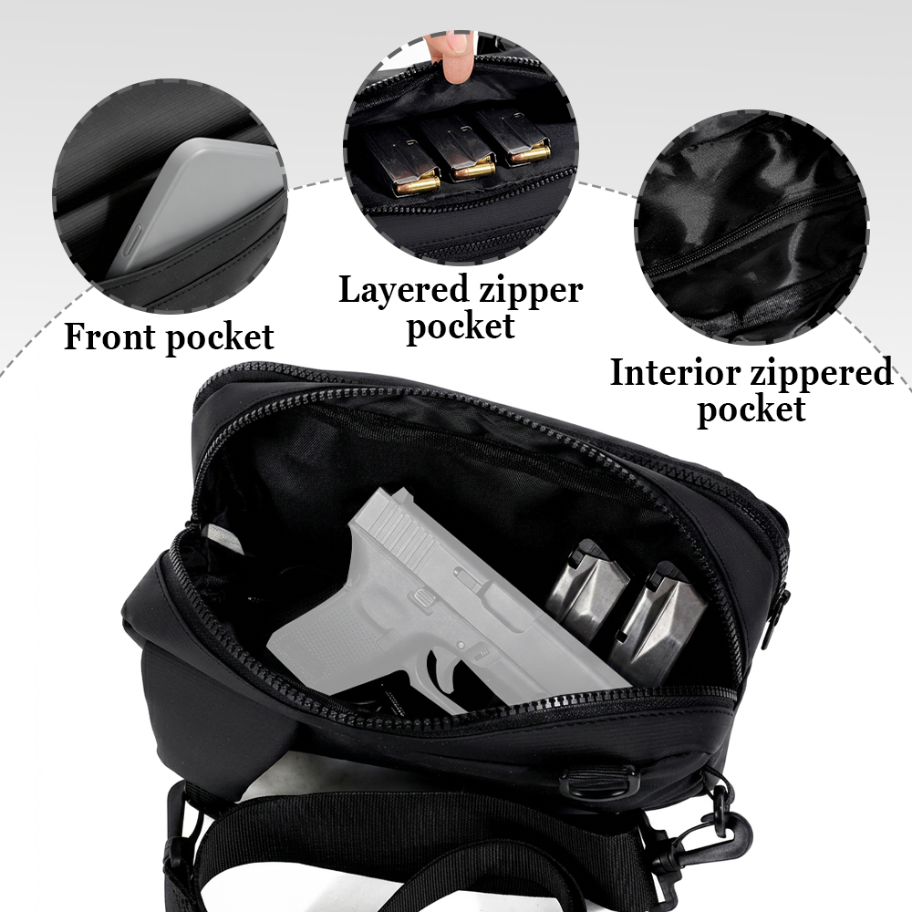 กระเป๋าปืนพกยุทธวิธี กระเป๋าเก - Edc Concealed Carry Backpack บทวิจารณ์และราคา