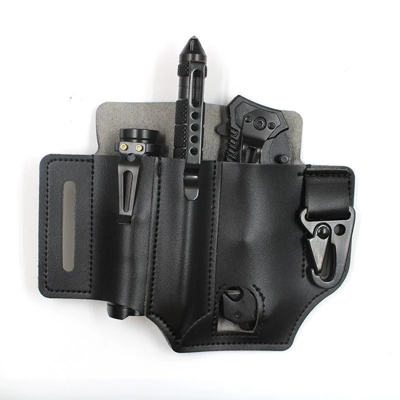 Cowhide เอวแขวนแบบพกพายุทธวิธี - Leather Edc. Carry Pouch บทวิจารณ์และราคา