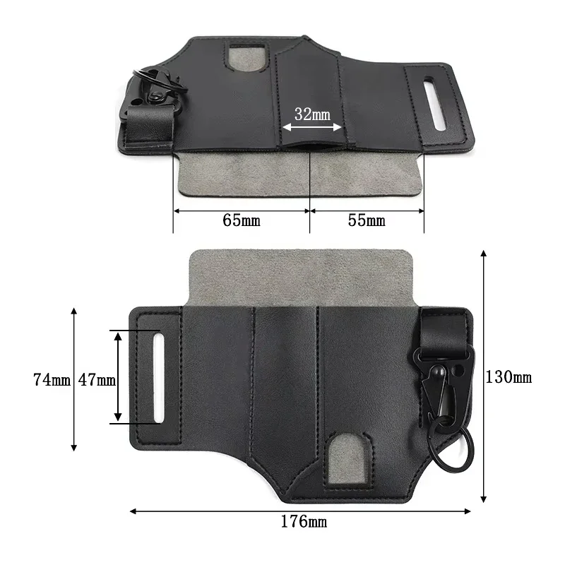 Cowhide เอวแขวนแบบพกพายุทธวิธี - Leather Edc. Carry Pouch บทวิจารณ์และราคา