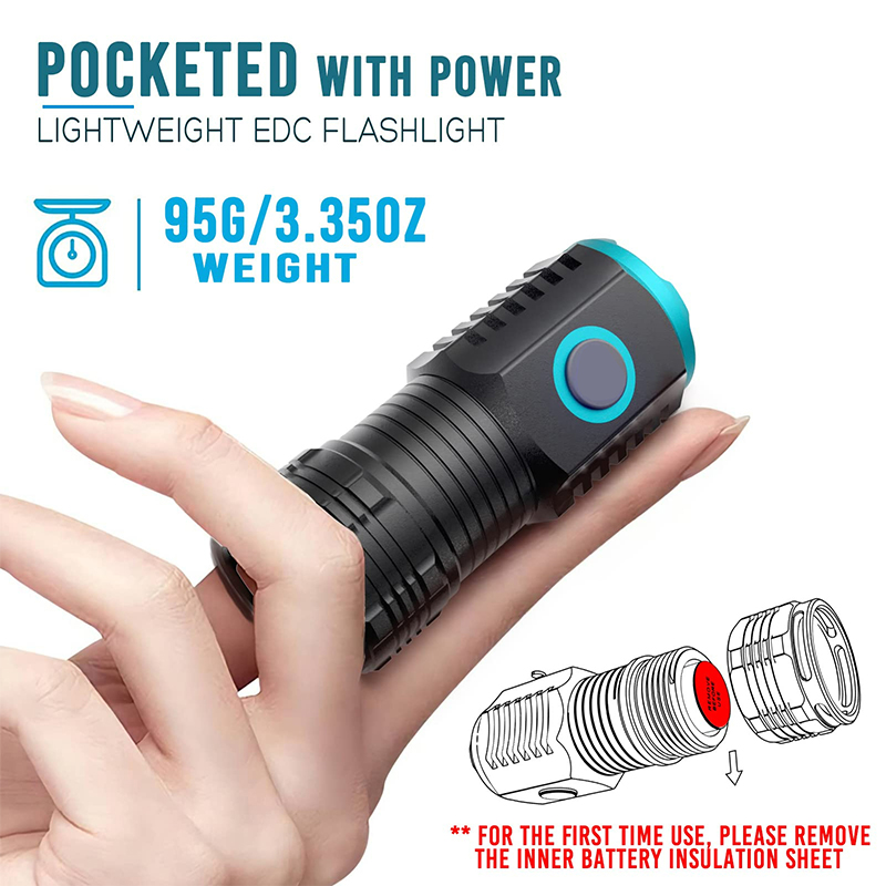 Type-C ไฟฉายขนาดเล็กแบบพกพาชาร - Edc Carry Flashlight บทวิจารณ์และราคา