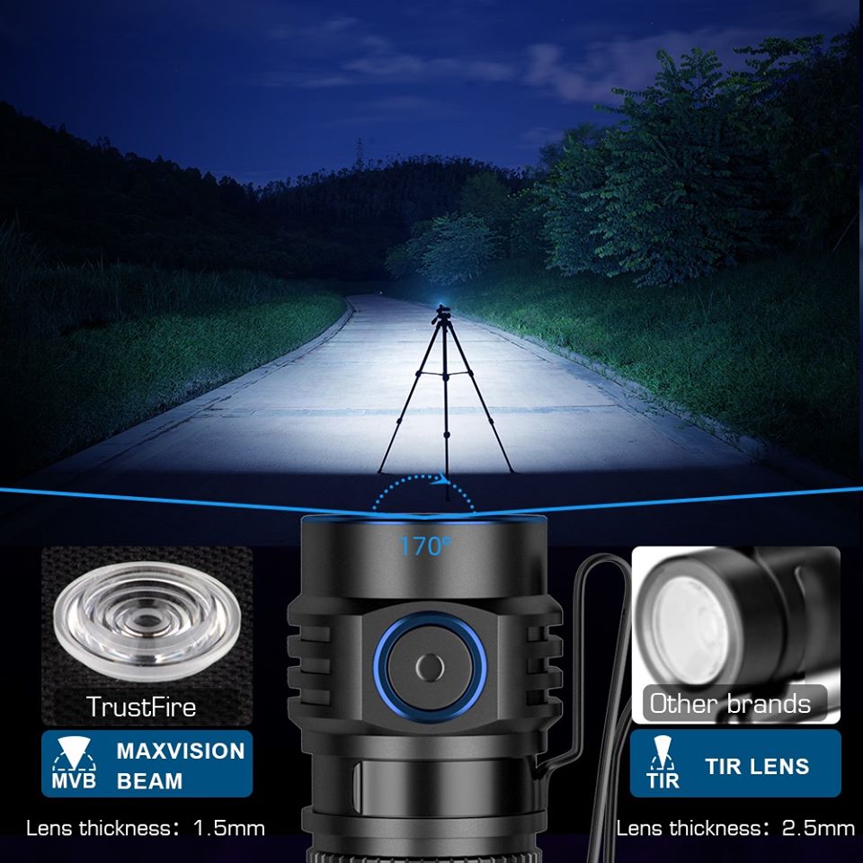 Trustfire MC1 USB ชาร์จไฟฉาย 1 - Edc Every Day Carry おもちゃ บทวิจารณ์และราคา
