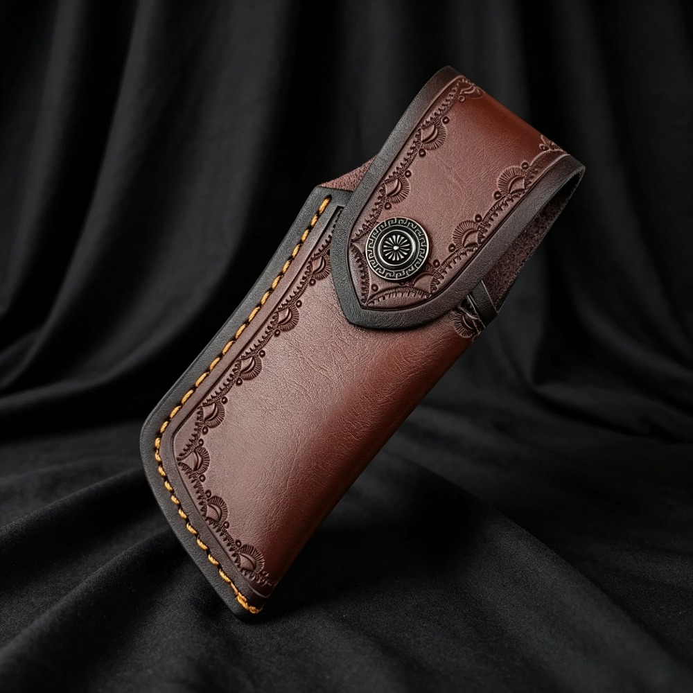 ซองใส่มีดหนังแท้ลายนูนแบบสะสม  - Leather Edc. Carry Pouch บทวิจารณ์และราคา