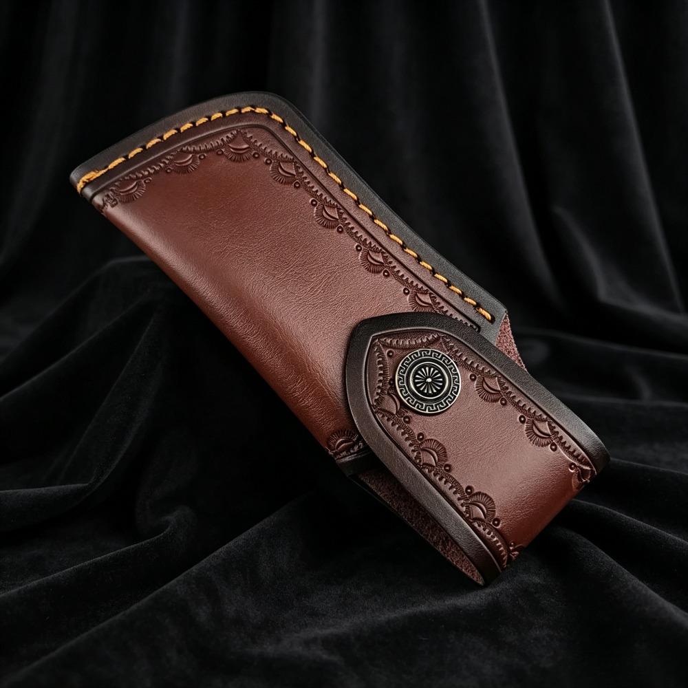 ซองใส่มีดหนังแท้ลายนูนแบบสะสม  - Leather Edc. Carry Pouch บทวิจารณ์และราคา