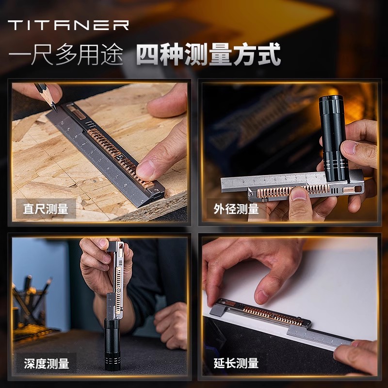 TITANER Stone Wash Titanium Al - Leather Edc. Carry Pouch บทวิจารณ์และราคา
