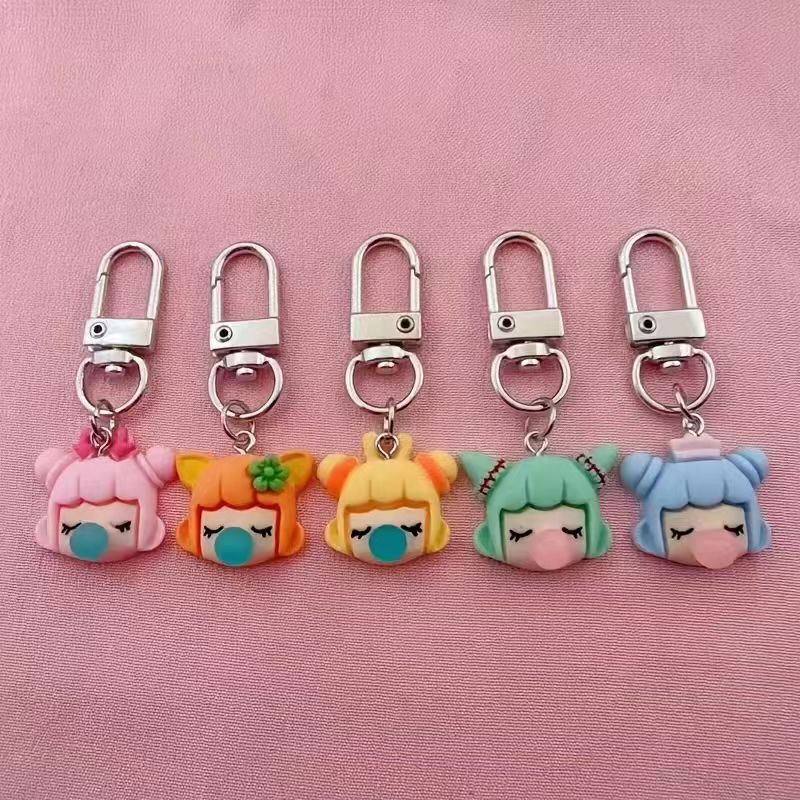 พวงกุญแจเรซินรูปเด็กผู้หญิง 5  - Carabiner Keychain บทวิจารณ์และราคา