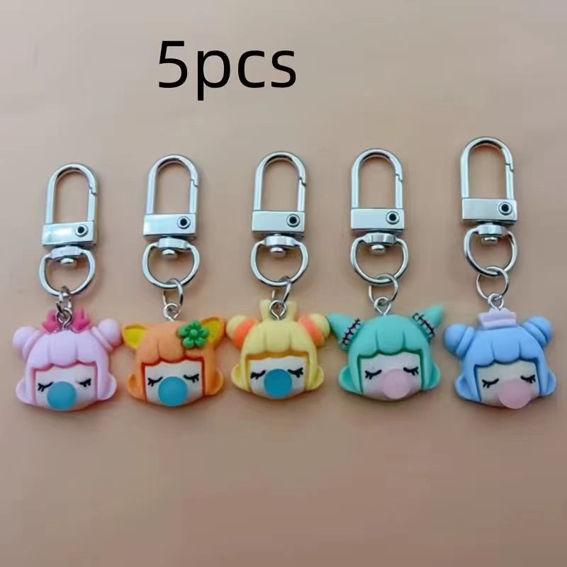 พวงกุญแจเรซินรูปเด็กผู้หญิง 5  - Carabiner Keychain บทวิจารณ์และราคา