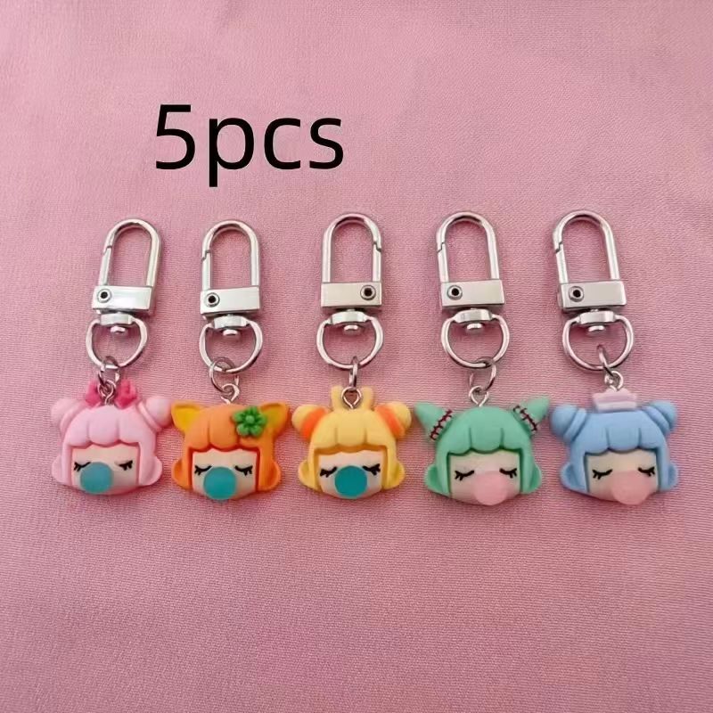 พวงกุญแจเรซินรูปเด็กผู้หญิง 5  - Carabiner Keychain บทวิจารณ์และราคา