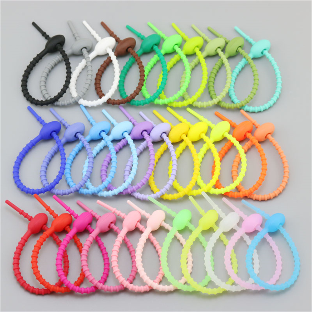 สายรัดซิลิโคนหลากสี 10 ชิ้น/ชุ - Gear Tie Reusable บทวิจารณ์และราคา